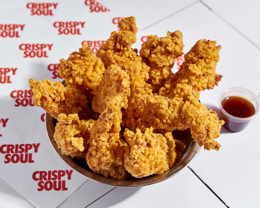 10 Crispy Tenders - poulet frit halal et waffle burger CRISPY SOUL
