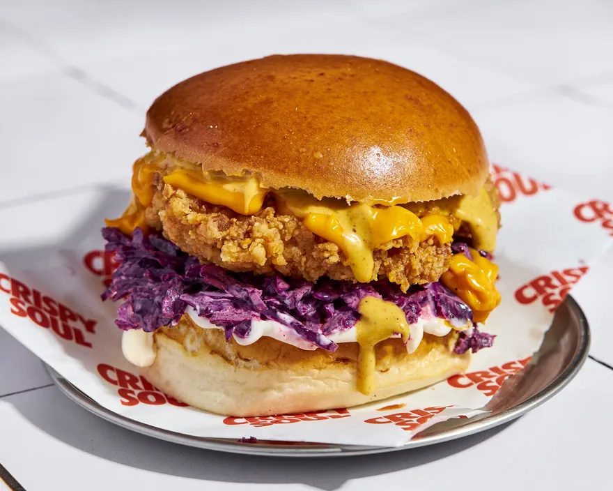 Lakers Burger - poulet frit halal et waffle burger CRISPY SOUL