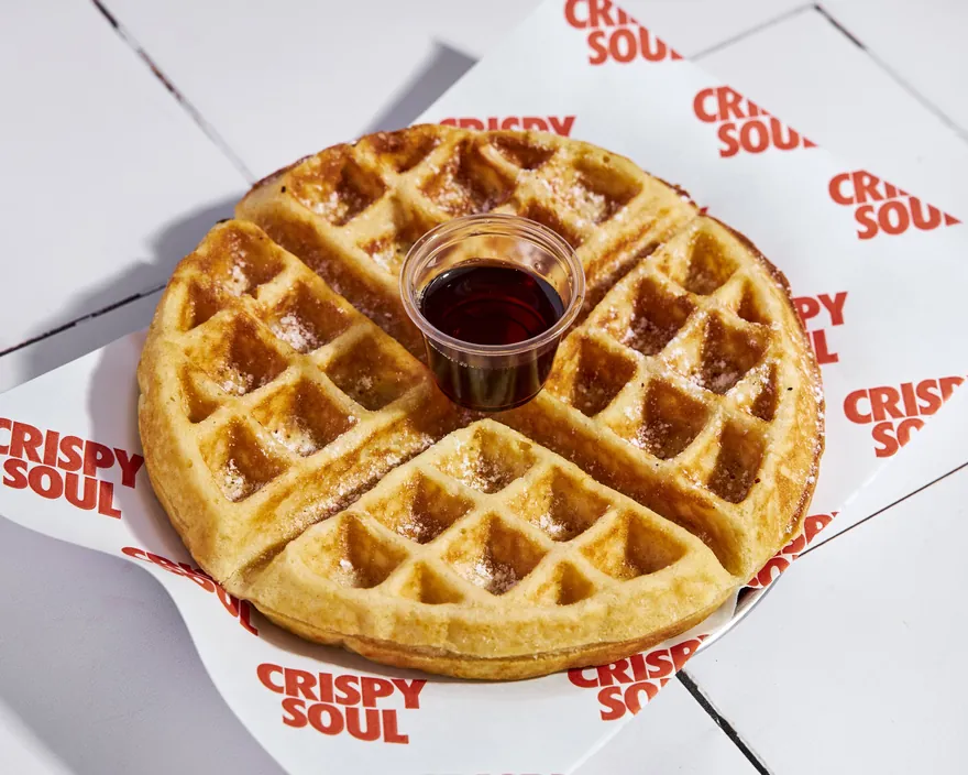 Waffle Sirop d'Erable - menu CRISPY SOUL, poulet frit halal et waffle burgers